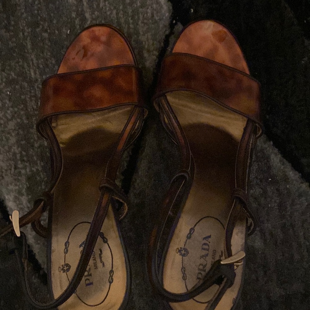 Tortoise Prada heels